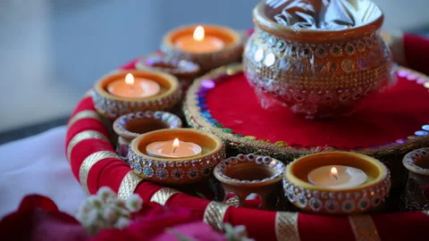 Indian hindu wedding traditional elements. Stock Footage 280708546