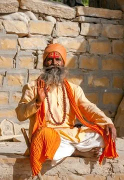 Indian holy man Stock Photos