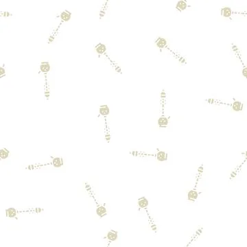 Indian hookah glyph seamless pattern Stock Illustration