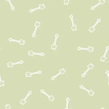 Indian hookah line seamless pattern Stock Illustration