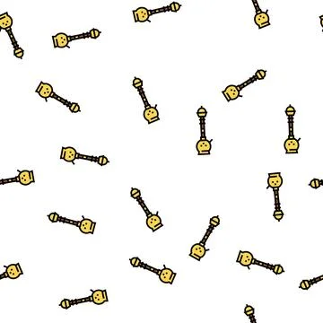 Indian hookah vector seamless pattern Stock Illustration