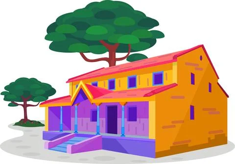 Indian House Stock Illustration
