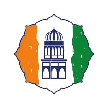 Indian independence day flag vector illustrator Stock Illustration