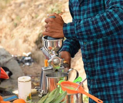 Indian Juice Maker Stock-Fotos
