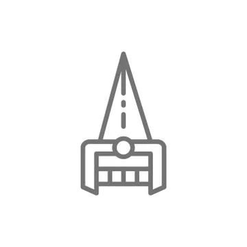 Indian Katar dagger, weapon line icon. Stock Illustration