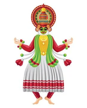 Indian kathakali dancer vector Stock Illustration