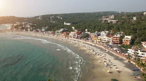 Indian kovalam beach Stock Footage 58096128