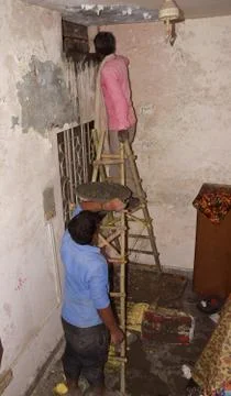 Indian Labour Working Stock Photos