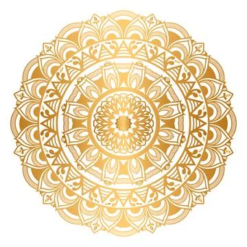 Indian Luxury Mandala Pattern Islamic and Luxury Mandala Gold Transparent Illustrazione stock