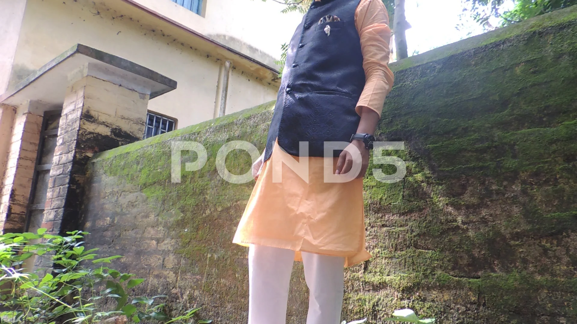 Indian male model in traditional ethnic kurta pajama male modelling fashion pose