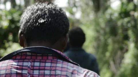 Indian man from behind going to forest Stock Footage 59824403