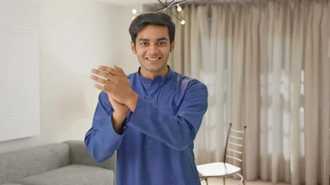 Indian man clapping and appreciating | Stock Video | Pond5