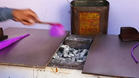 Indian Man Making cheap plastic bracelets near Samode Palace. Handmade trad.. Stock Footage 74592688