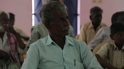 Indian man with mustache at a gathering in India Stock Footage 49323200
