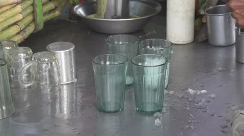 Indian man preparing juice Stock Footage 29677307