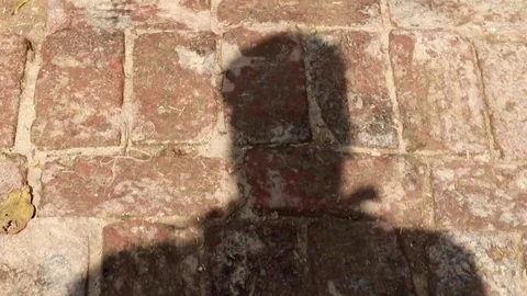 Indian man shadow walking 库存影片 103129826