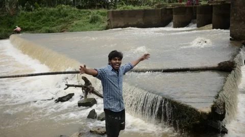 Indian man showing off himself Stock Footage 59823281