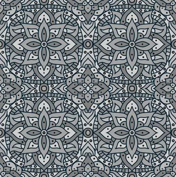 Indian mandala pattern seamless vector design. Vector seamless pattern for Stock Illustration