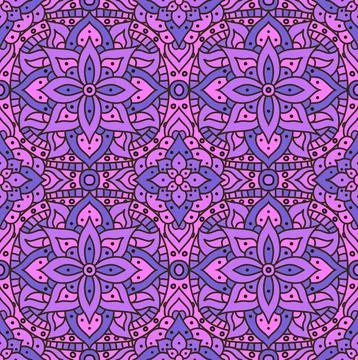 Indian mandala pattern seamless vector design. Vector seamless pattern for Stock Illustration