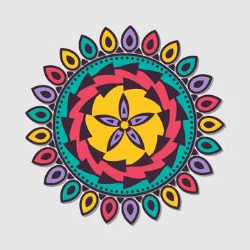 Indian mandala vector Illustrazione stock