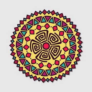 Indian mandala vector Illustrazione stock