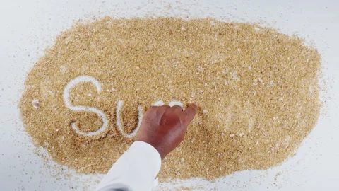An Indian man's Hand Writes On Beach Sand words Summer Stock Footage 248669681