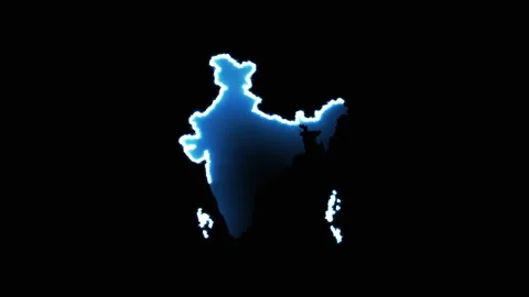 Indian map 4k glow Vídeos de archivo 287113009