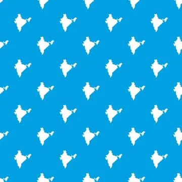 Indian map pattern seamless blue 스톡 일러스트
