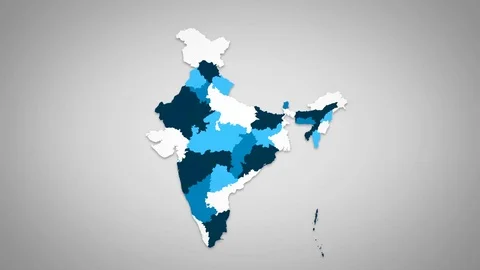 Indian States Map Stock Video Footage | Royalty Free Indian States Map ...