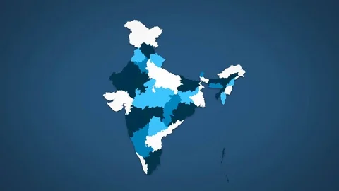 Indian States Map Stock Video Footage | Royalty Free Indian States Map ...