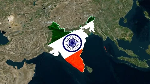 Indian maps animation black and white 스톡 동영상 302522402