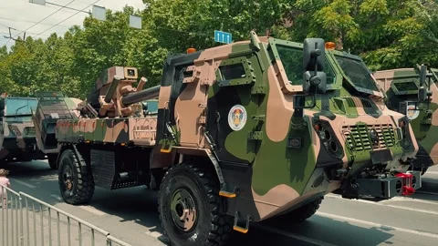 Indian MArG 155 Self-propelled howitzer 4 (Editorial) Stock Footage 336288989