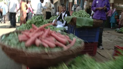 Indian Market setting Stock Footage 2369220