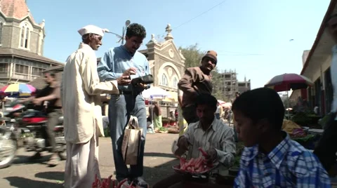 Indian Market setting  Stock Footage 2371193