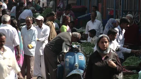 Indian Market setting Stock Footage 2411361