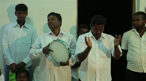 Indian Men Singing Stock Footage 38194562