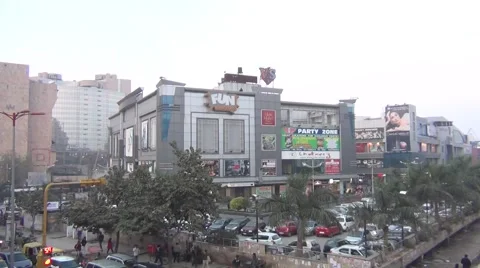 Indian metro - out side of metro, delhi Stock Footage 46533599