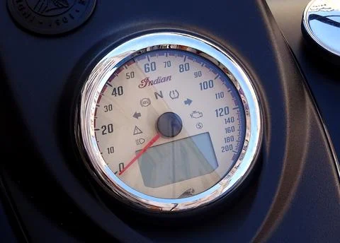 Indian Motorcycle Speedometer Stock Photos