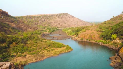 Indian Mountains with River Stock Footage 272506738