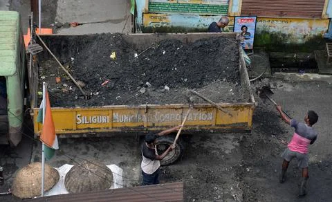 Indian municipality workers Stock Photos