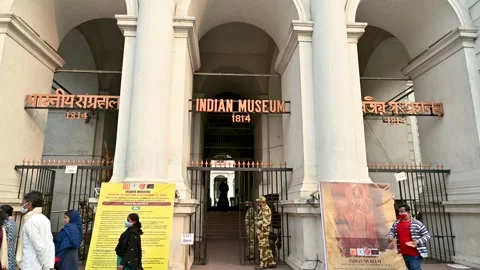 The Indian Museum is the largest and oldest museum in Kolkata, India. Stock Footage