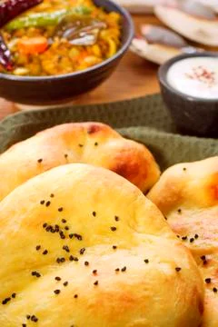 Indian naan bread Stock Photos