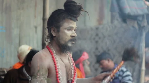 Indian Naga Saint 库存影片 58745092