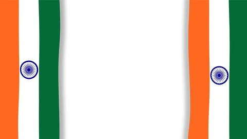 Indian National Flag Border Frame Background for Independence Day and Repub.. Stock Illustration