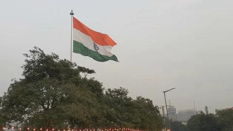 Indian National Flag Stock Footage 124278135