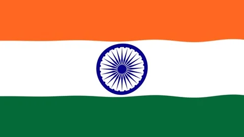 Indian National Flag Waving Gently for Independence Day Celebration. Stock Footage 343925448