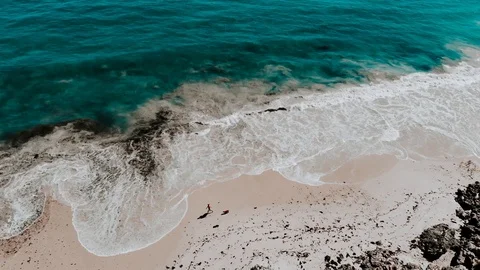 Indian ocean in Australia. Aerial view from above Stock Footage 121136840