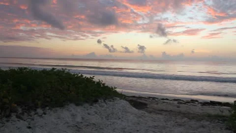 Indian Ocean Beach at Dawn  (HD) Stock Footage 9870752