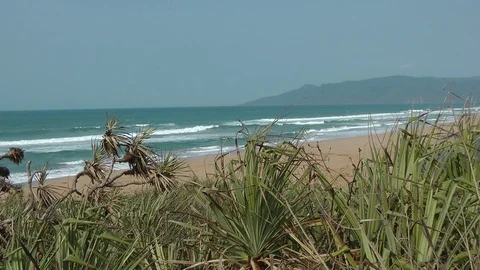 Indian Ocean beach, Java, Indonesia Stock Footage 88550658