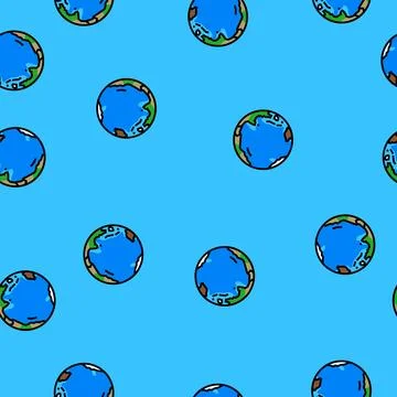 Indian ocean map vector seamless pattern Illustrazione stock